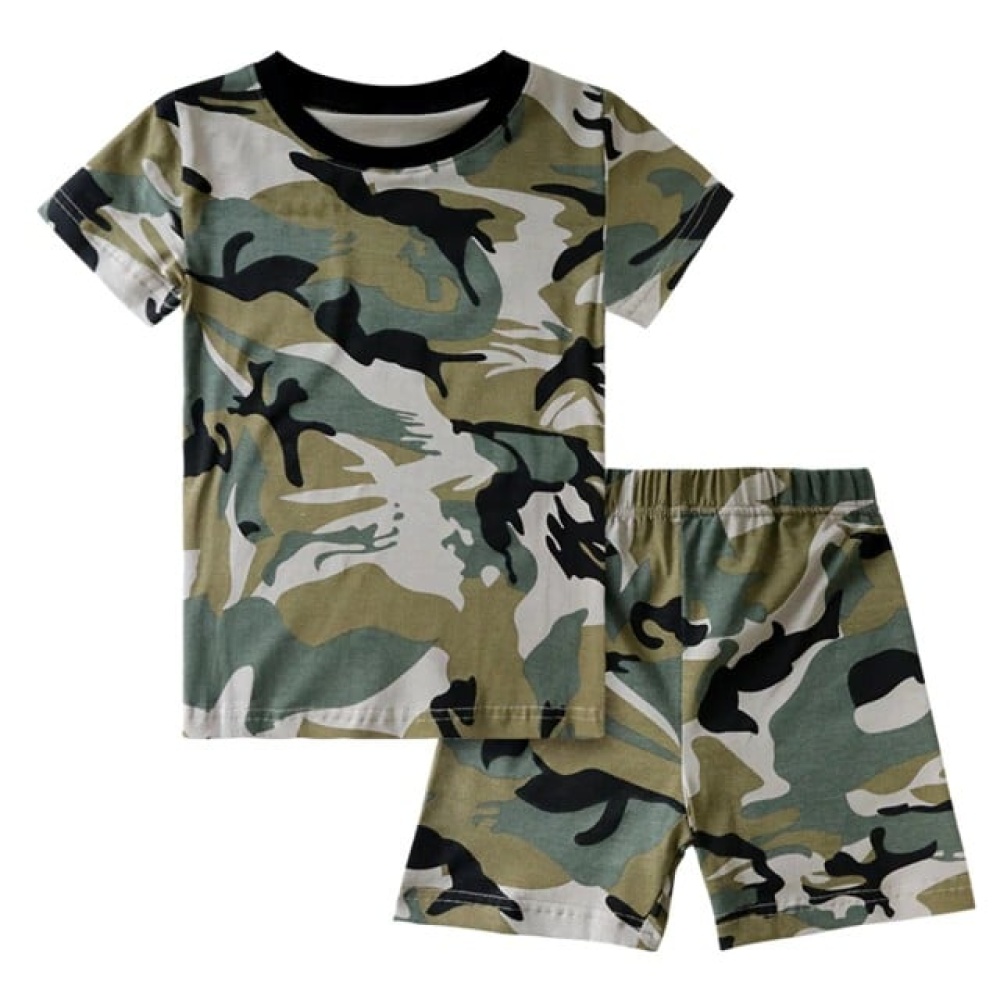 Pyjama t-shirt et short camouflage pour garçon pyjama t shirt et short a motif moto pour garcon