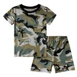 Pyjama t-shirt et short camouflage pour garçon vert armé à la mode très haute qualité