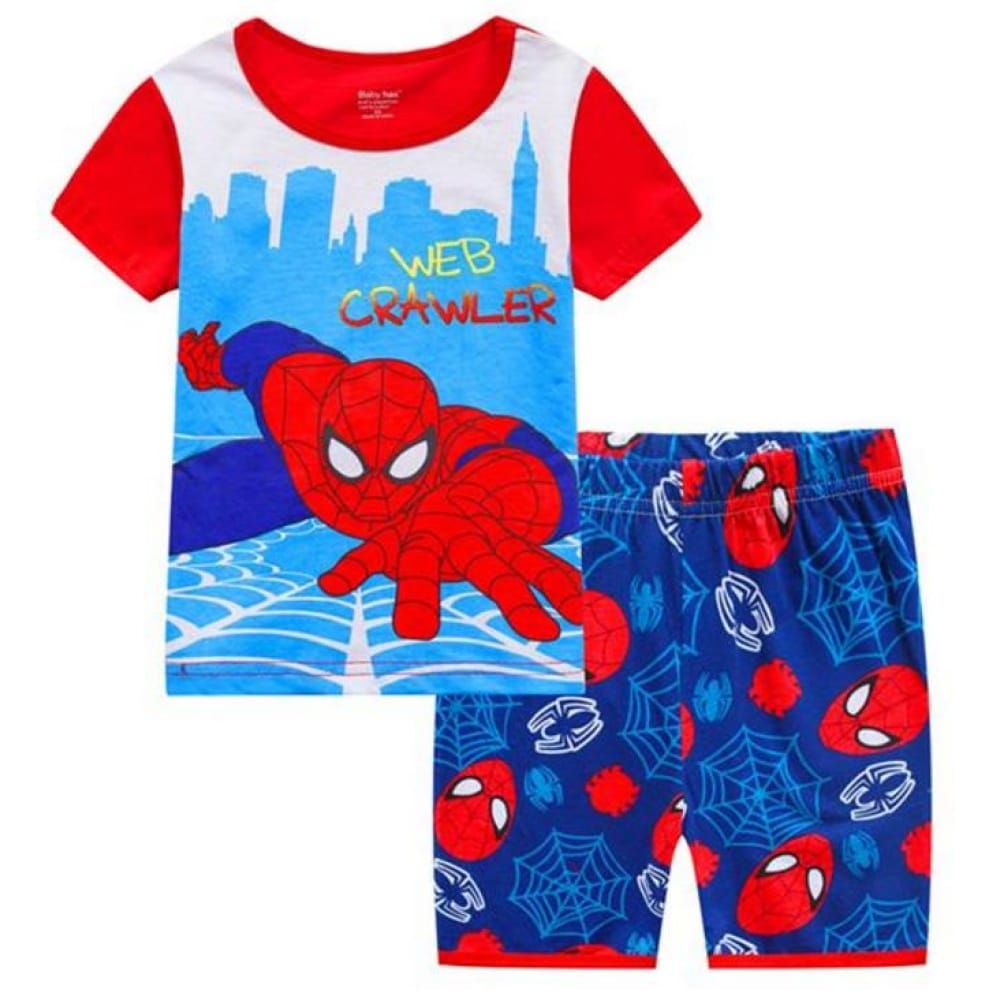 Pyjama d’été Spiderman en coton pour garçons pyjama deux pieces spiderman en coton 10