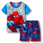 Pyjama bleu Spiderman deux pièces en coton à la mode