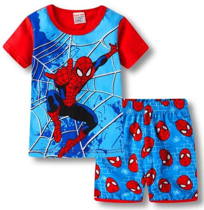 Pyjama bleu motif Spiderman deux pièces en coton pyjama deux pieces spiderman en coton 6