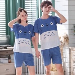 Pyjama deux pièces t-shirt et short motif Toroto pour couple à la mode