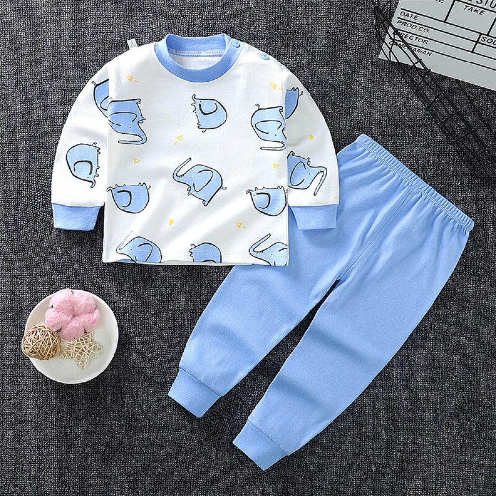 Pyjama pour petit garçon en coton motif éléphant pyjama pour petit garcon en coton motif elephant