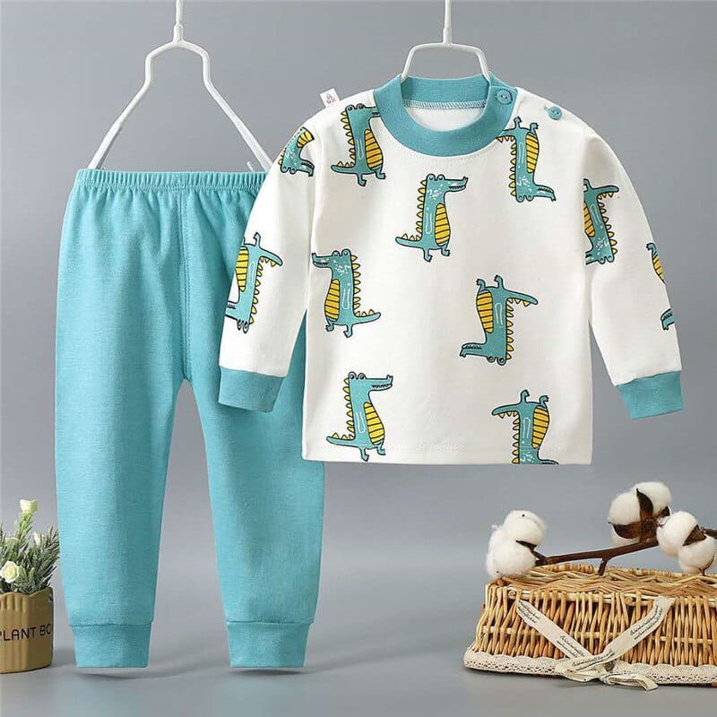Pyjama en coton motif crocodile pour enfants pyjama pour petit garcon en coton motif elephant 14