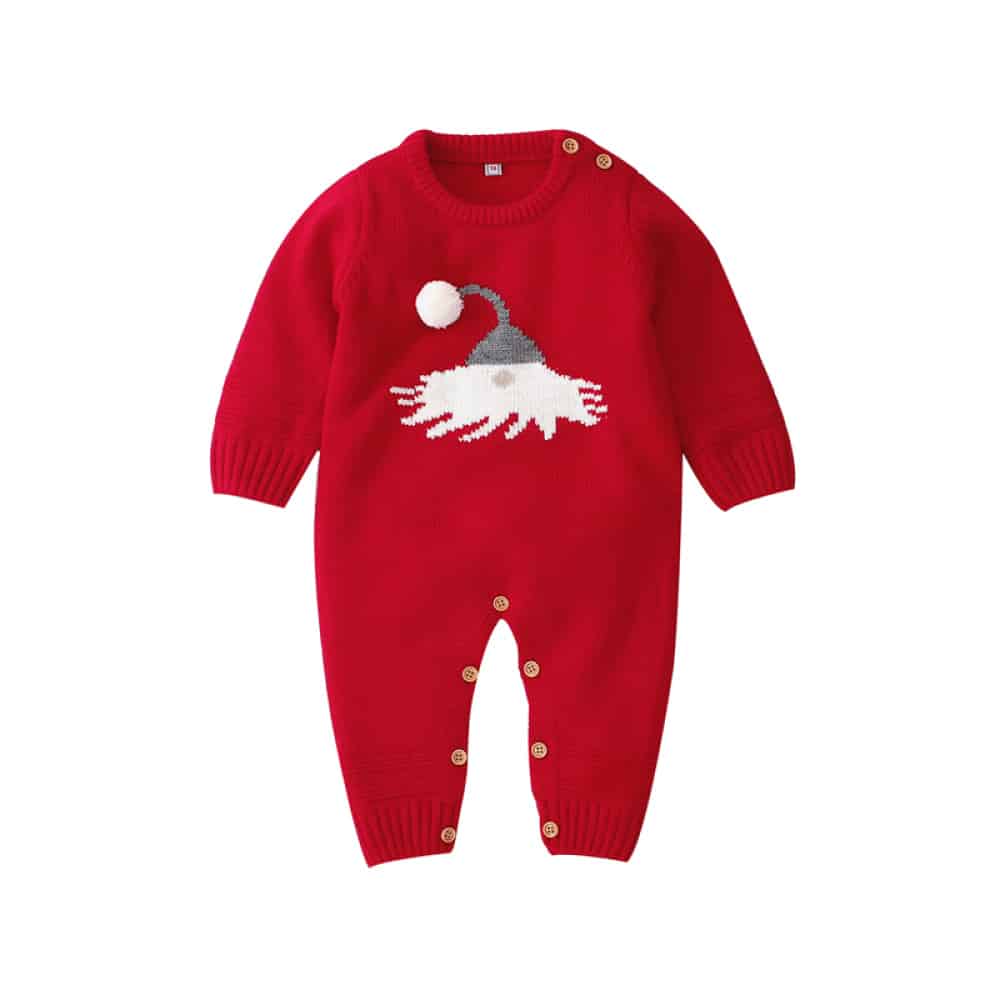 Barboteuse de noël pour bébé garçon rouge très bonne qualité à la mode