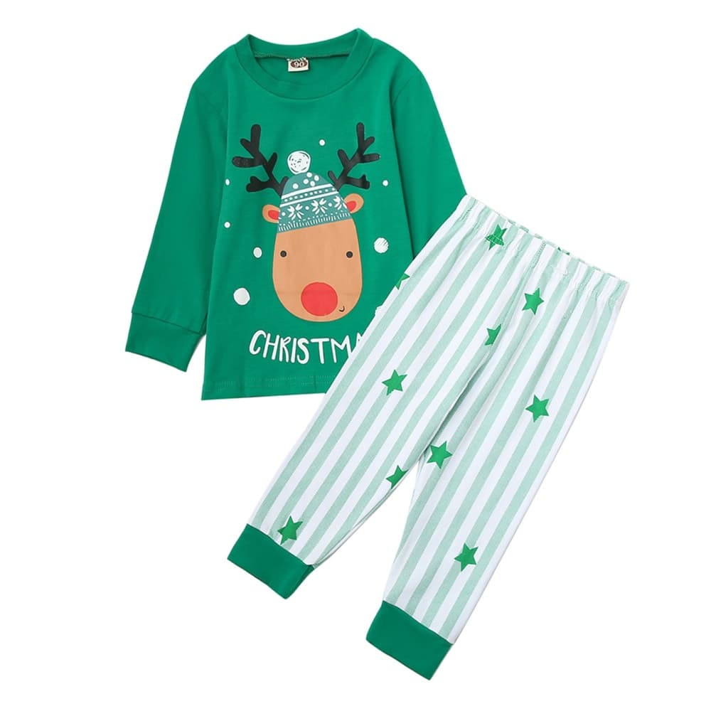 Ensemble pyjama Vert à manches longues pour enfant à la mode, très haute qualité