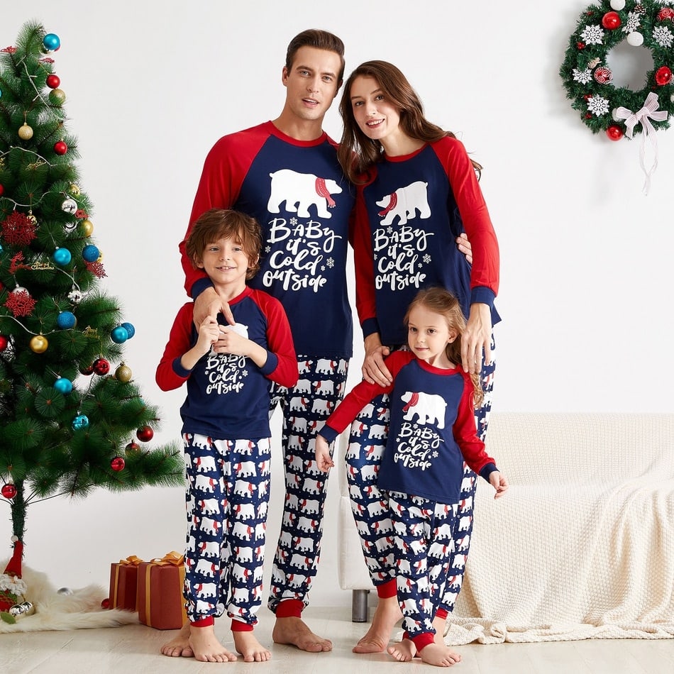 Pyjama de Noel ours polaire pour toute la famille pyjama de noel ours polaire pour toute la famille bebe 0 3mois