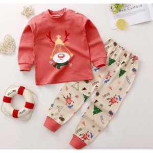 Ensemble pyjama Renne de Noël pour garçons et filles à la mode