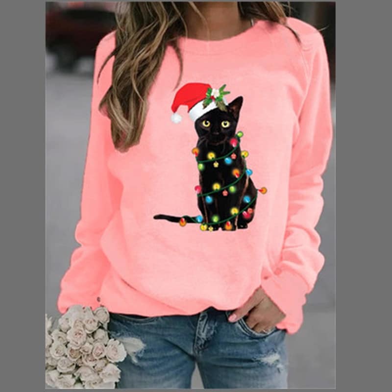 Pull De Noël Femme - Christmas Sweater Chaud Et Doux à Motif Festif - Col Rond, Manches Longues - Idéal Pour Les Fêtes Et Cadeau - 10