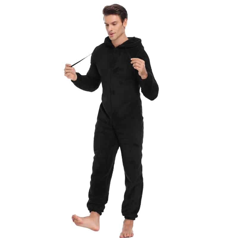 Pyjama combinaison doux et chaud à capuche pour homme pyjama combinaison doux et chaud a capuche pour homme 2