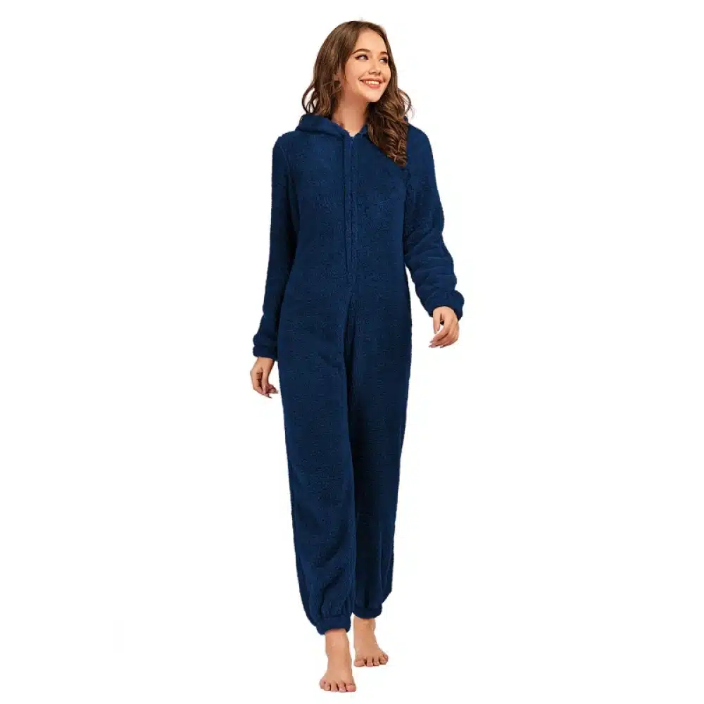 Zanisouta Ensemble Pyjama En Flanelle Polaire Pour Femme - Combinaison D'intérieur - Couleur Unie - Velours épais Doré - 2 Pièces - Avec Manches Longues Ouvertes - Cardigan Et Pantalon De Pyjama, O