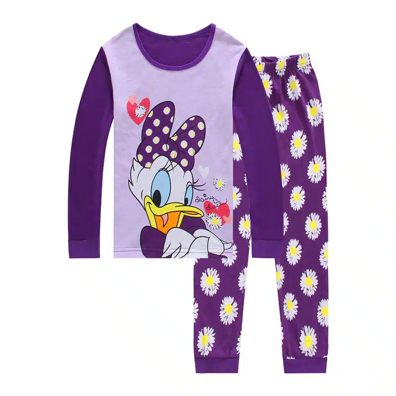 Ensemble pyjama Daisy pour enfant violet à la mode