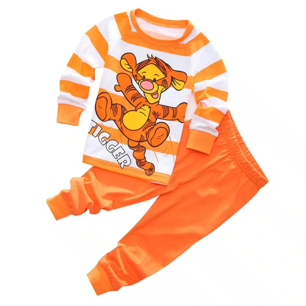 Ensemble Pyjama en Coton Tigrou orange à la mode