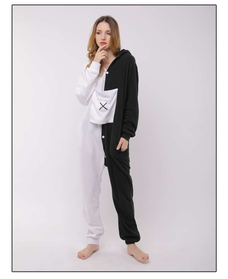 Combinaison pyjama panda bicolore pour femme combinaison pyjama panda bicolore pour femme 2