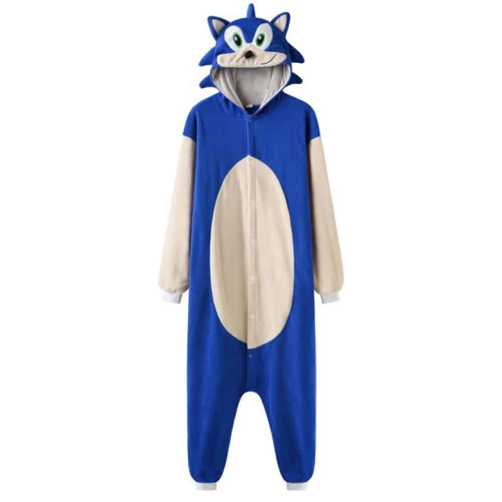 Combinaison pyjama Sonic à capuche combinaison pyjama sonic a capuche