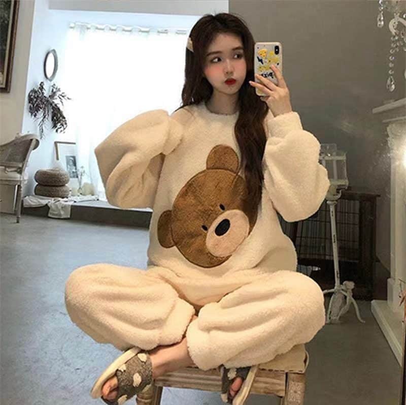 Pyjama d'hiver polaire ours pour femme pyjama d hiver polaire ours pour femme 2
