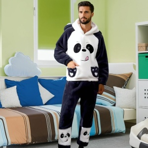 Veste Polaire Pyjama Homme Pyjama Chaud Homme En Flanelle Polaire