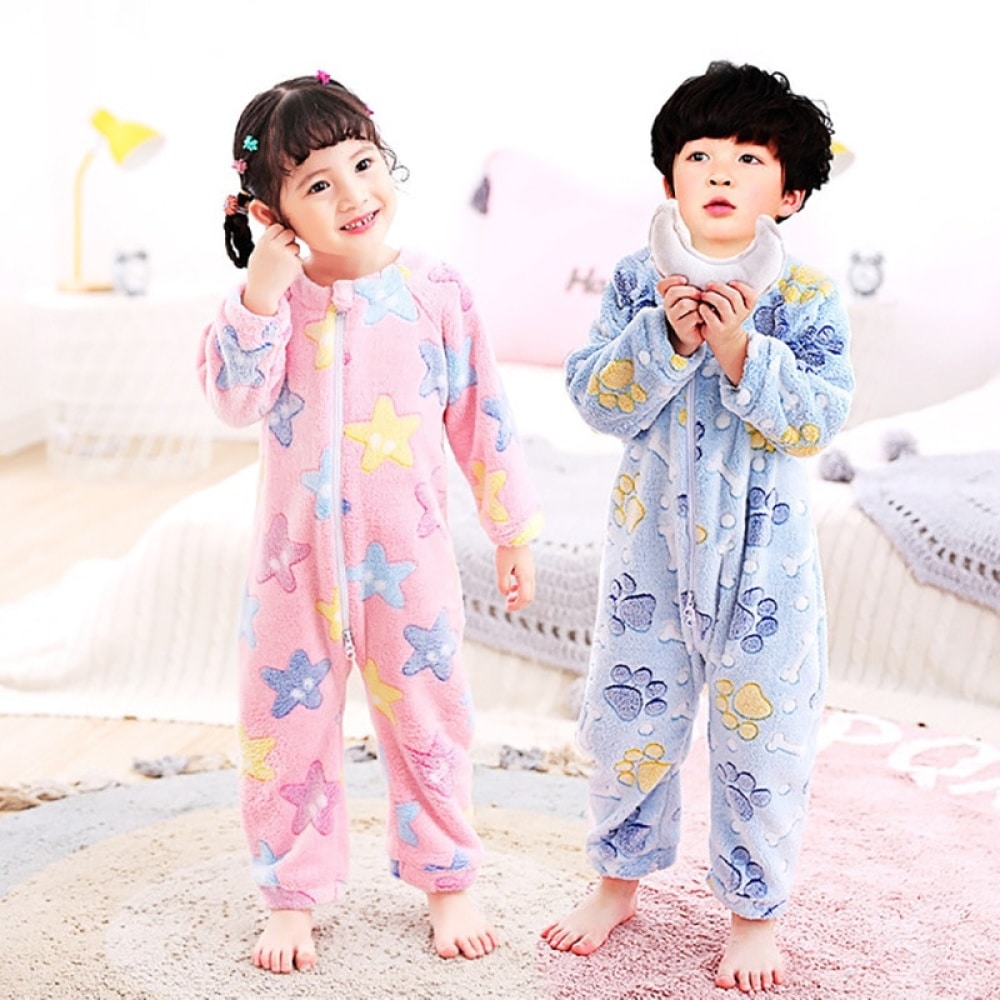 Ensembles Pyjamas Animaux Pour Enfants, Combinaisons D'hiver