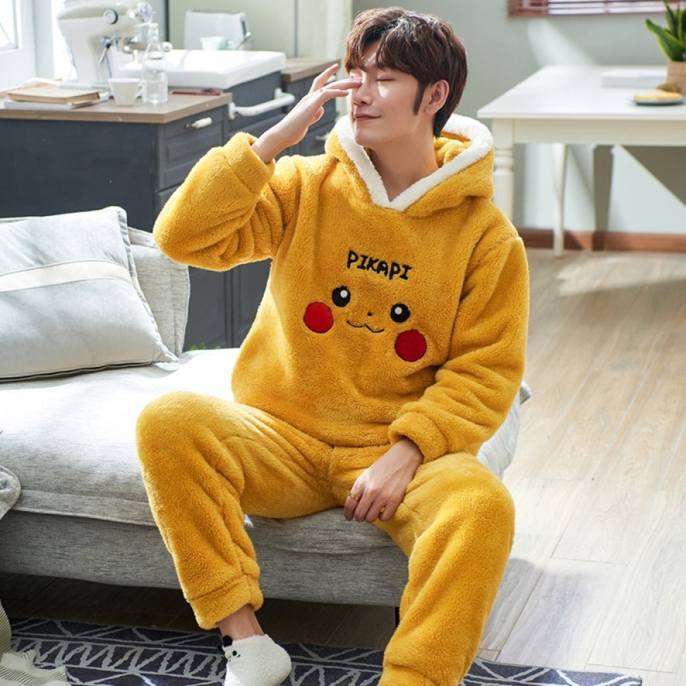 pyjama pikachu jaune pour homme adulte