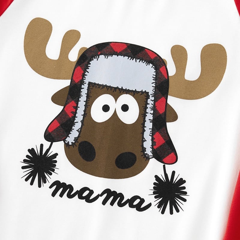 Pyjama rêne de Noël femme pour les mamans avec la tête d'une rêne