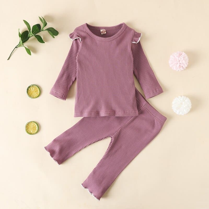 Pyjama simple en coton pour petites filles pyjama simple en coton pour petites filles 3