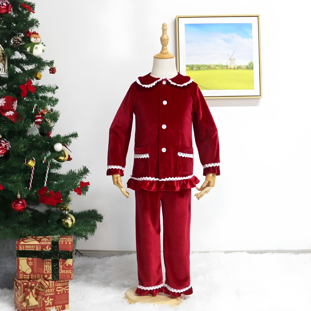 Pyjama Noël Famille Assorti Coton Doux – Manches Longues Joyeux Christmas – Bébé Enfant Ado Adulte & Ado – #1