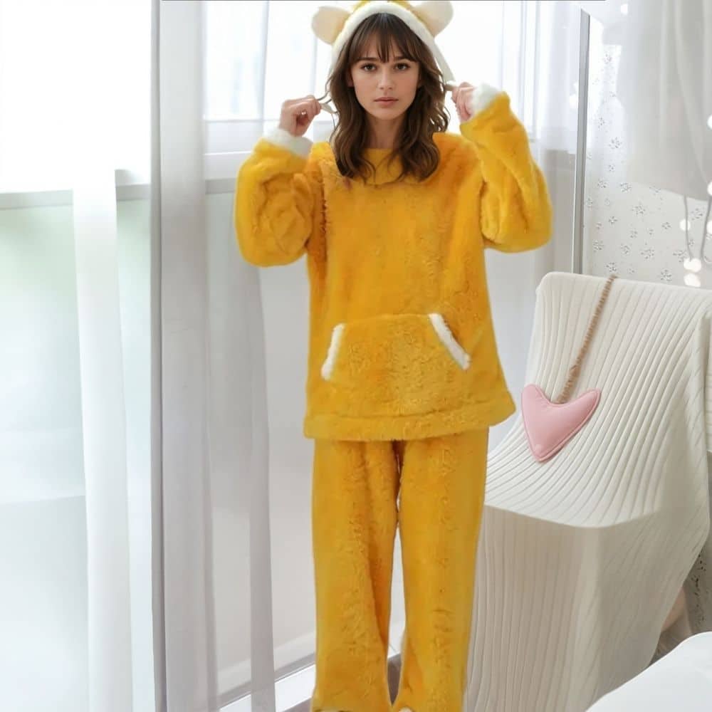 Pyjama sweat doux à capuche pour femme • Tous en Pyjama