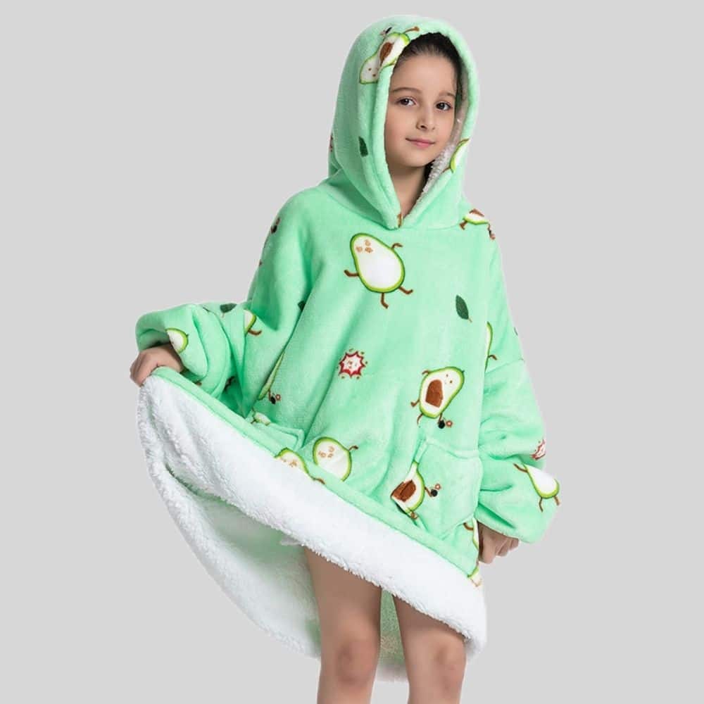 Sweat Polaire Haloumoning Enfant - Hoodie Sherpa Chaud Avec Poches 90% Coton