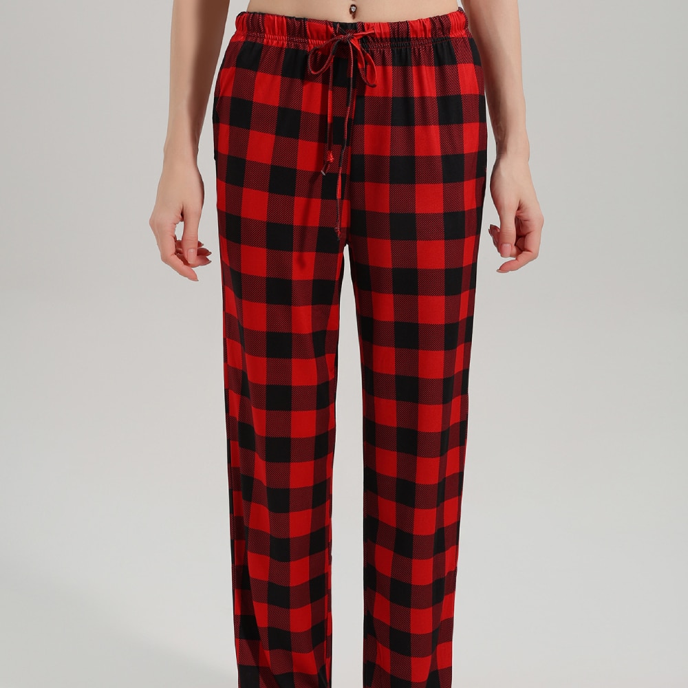 Pantalon Pyjama Plaid Femme Pantalon Pyjama De Noël à