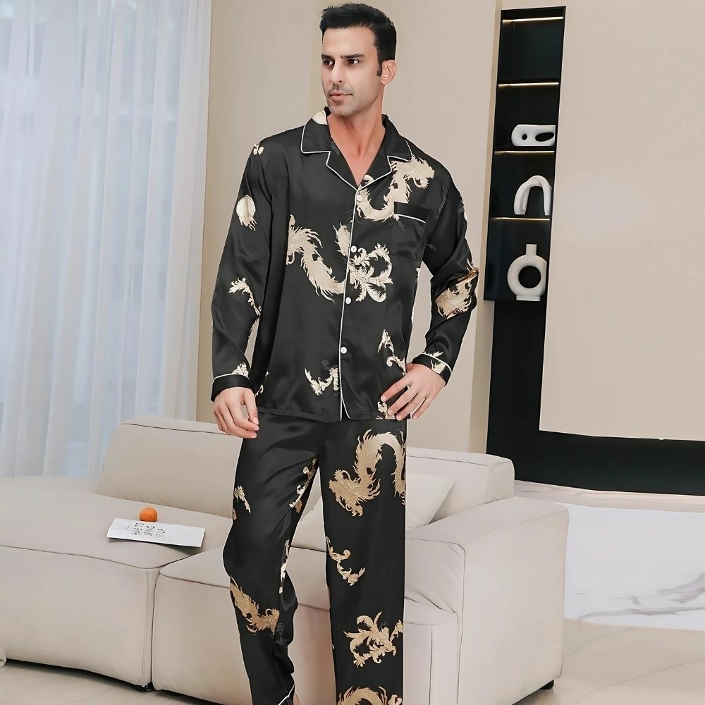 FERRUCCI COMFORT Pyjama Tuton Santé Sérénité Homme – Manches Longues, Fermeture Épaule Dos, Gris XL, Anti-Retrait Alzheimer